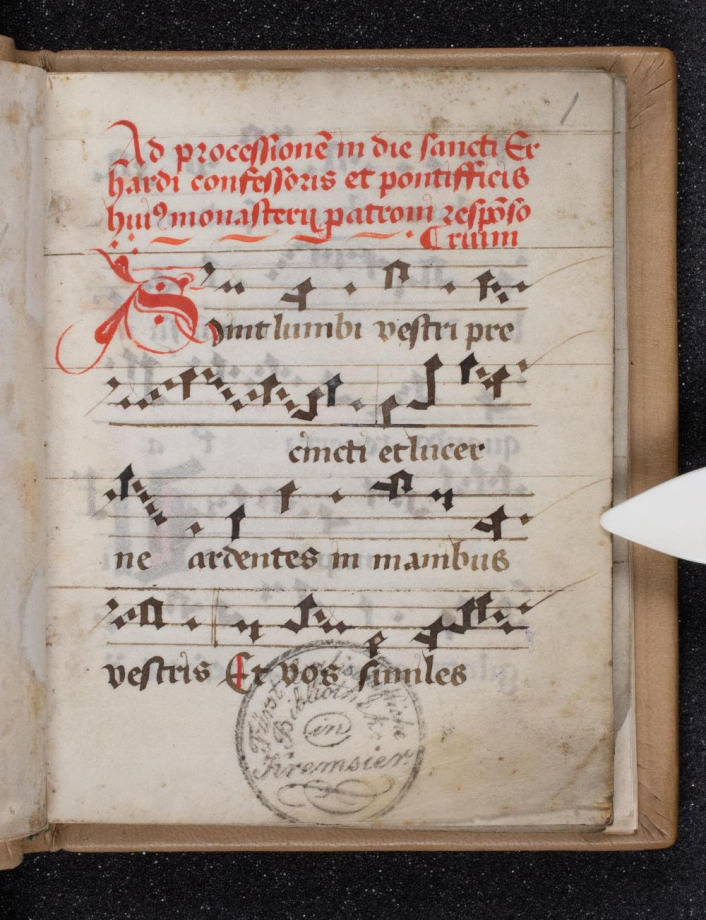 Processionale abbatiae s. Erhardi, (fragmentum)