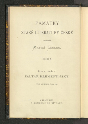Žaltář Klementinský 