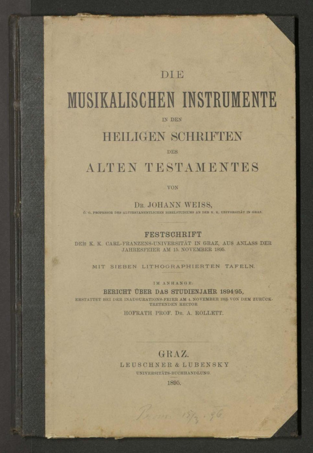 DIE MUSIKALISCHEN INSTRUMENTE IN DEN HEILIGEN SCHRIFTEN DES ALTEN TESTAMENTES 