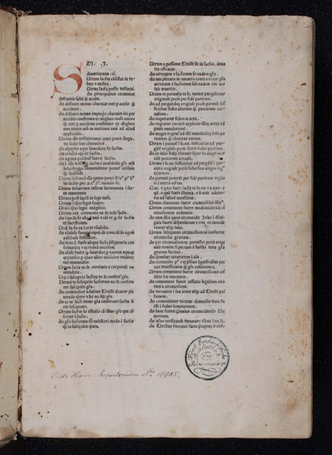 Commentum super quarto libro Sententiarum 