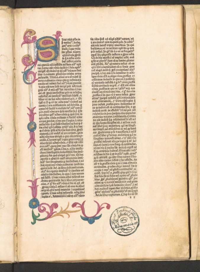 Expositio libri Posteriorum et libri Perihermenias Aristotelis. 