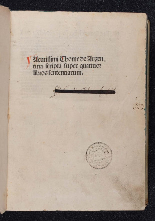 Scripta super quattuor libros Sententiarum