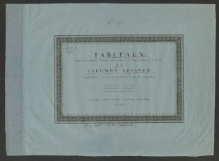 TABLEAUX EN GOUACHE, DEMI-GOUACHE ET DESSINS AU LAVIS DE SALOMON GESSNER.