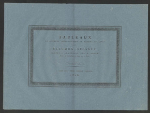 TABLEAUX EN GOUACHE, DEMI-GOUACHE ET DESSINS AU LAVIS DE SALOMON GESSNER.