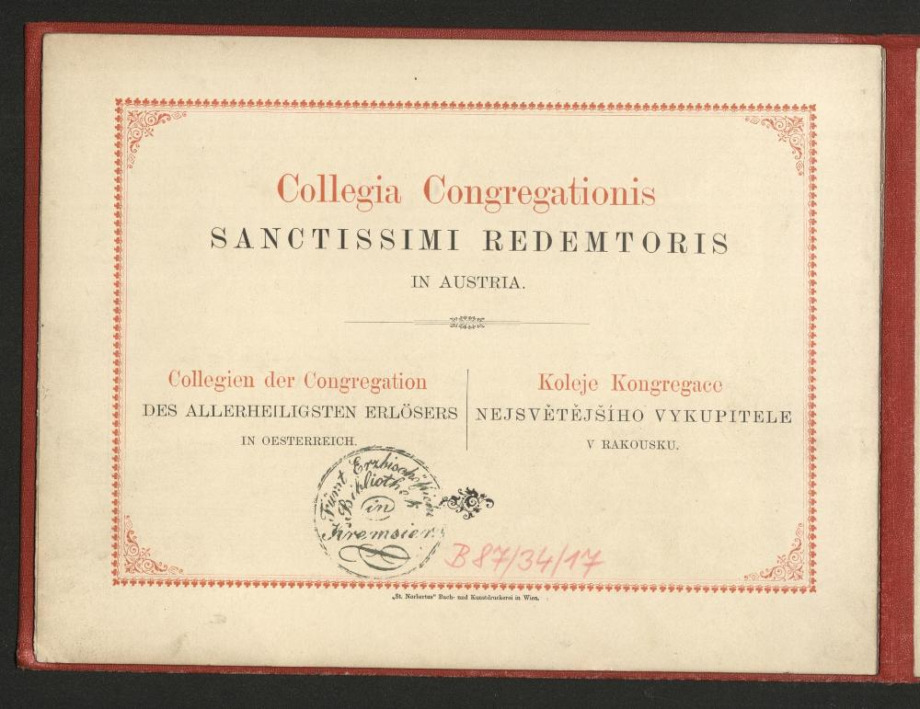Collegia Congregationis SANCTISSIMI REDEMPTORIS IN AUSTRIA