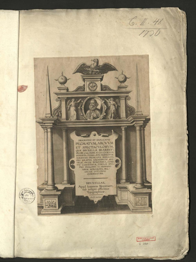 DESCRIPTIO ET EXPLICATIO PEGMATVM, ARCVVM ET SPECTACVLORVM, QVAE BRVXELLAE BRABANT