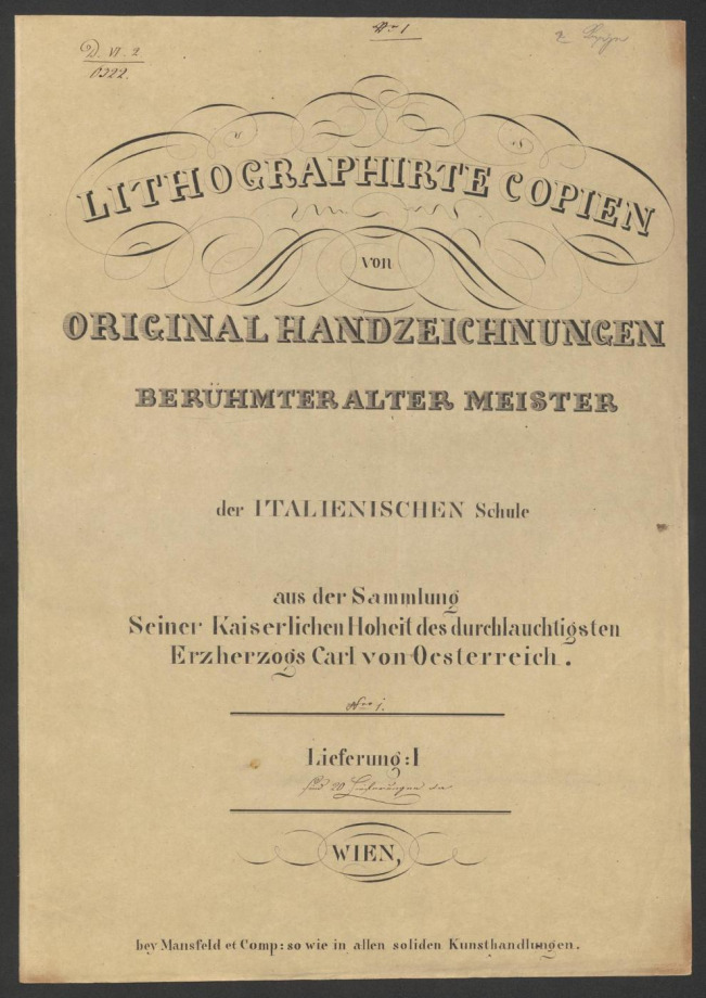 LITHOGRAPHIRTE COPIEN VON ORIGINAL HANDZEICHNUNGEN BERÜHMTER ALTER MEISTER der ITALIENISCHEN Schule