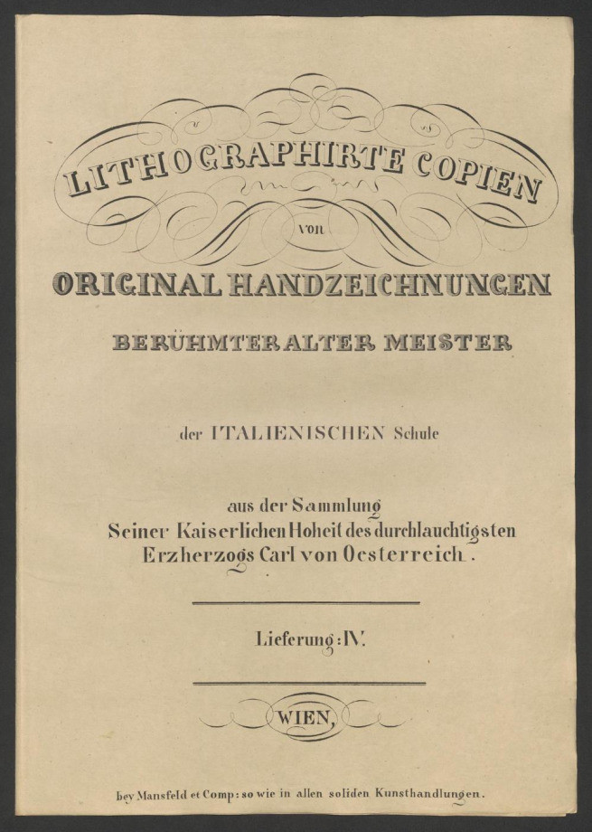 LITHOGRAPHIRTE COPIEN VON ORIGINAL HANDZEICHNUNGEN BERÜHMTER ALTER MEISTER der ITALIENISCHEN Schule