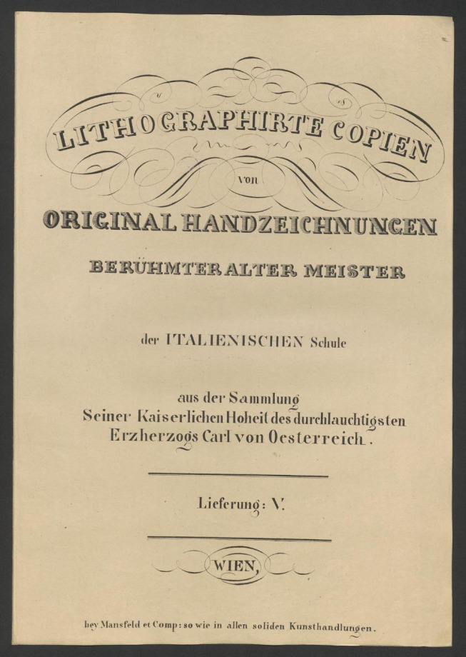 LITHOGRAPHIRTE COPIEN VON ORIGINAL HANDZEICHNUNGEN BERÜHMTER ALTER MEISTER der ITALIENISCHEN Schule