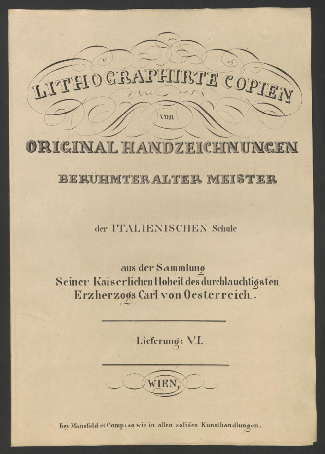LITHOGRAPHIRTE COPIEN VON ORIGINAL HANDZEICHNUNGEN BERÜHMTER ALTER MEISTER der ITALIENISCHEN Schule