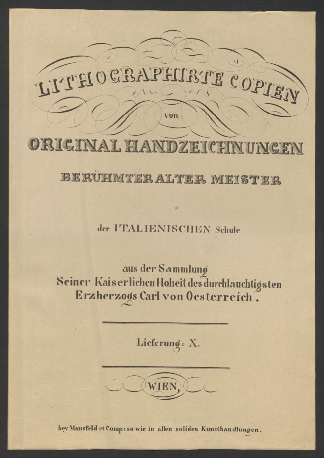LITHOGRAPHIRTE COPIEN VON ORIGINAL HANDZEICHNUNGEN BERÜHMTER ALTER MEISTER der ITALIENISCHEN Schule