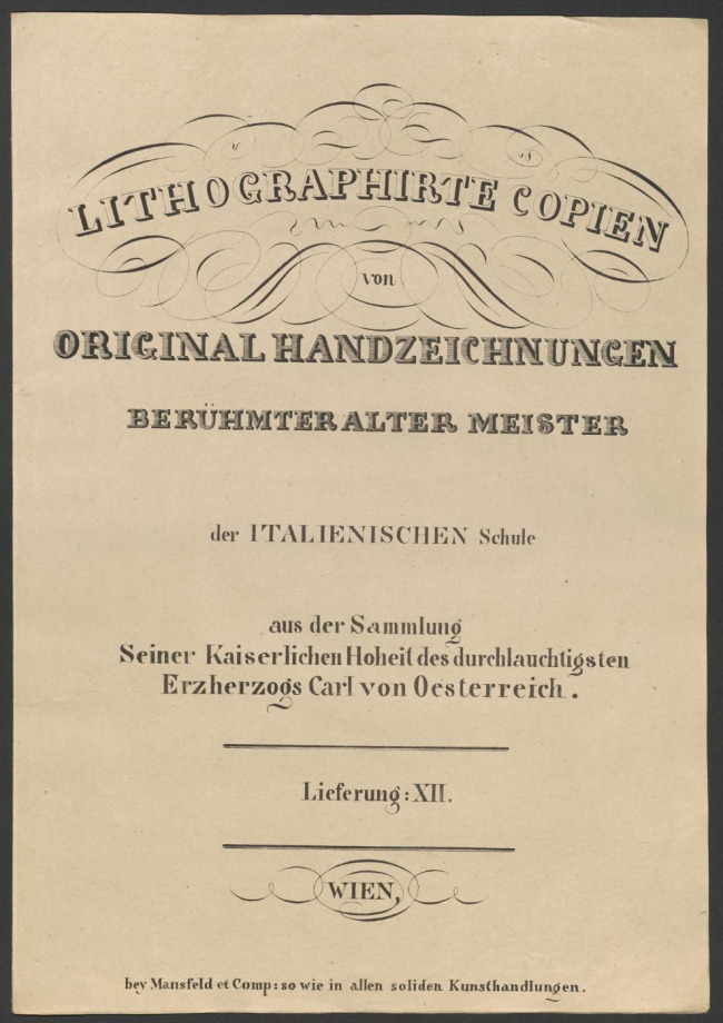 LITHOGRAPHIRTE COPIEN VON ORIGINAL HANDZEICHNUNGEN BERÜHMTER ALTER MEISTER der ITALIENISCHEN Schule