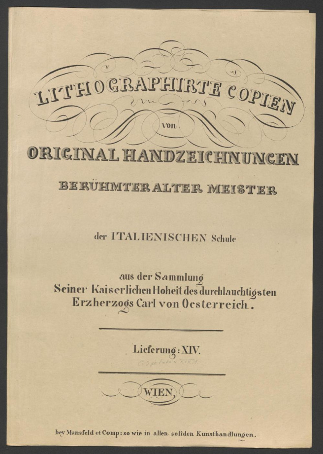 LITHOGRAPHIRTE COPIEN VON ORIGINAL HANDZEICHNUNGEN BERÜHMTER ALTER MEISTER der ITALIENISCHEN Schule