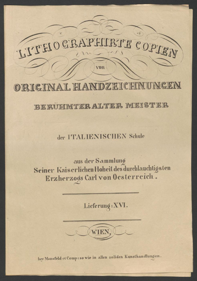 LITHOGRAPHIRTE COPIEN VON ORIGINAL HANDZEICHNUNGEN BERÜHMTER ALTER MEISTER der ITALIENISCHEN Schule