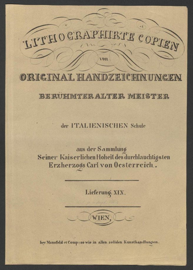 LITHOGRAPHIRTE COPIEN VON ORIGINAL HANDZEICHNUNGEN BERÜHMTER ALTER MEISTER der ITALIENISCHEN Schule