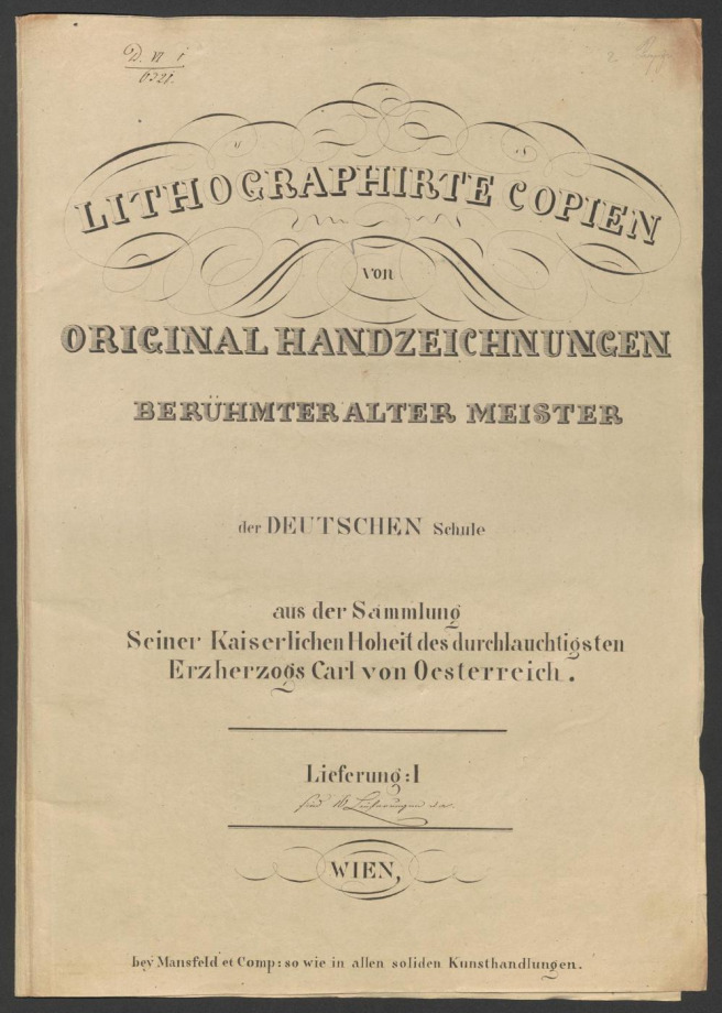 LITHOGRAPHIRTE COPIEN VON ORIGINAL HANDZEICHNUNGEN BERÜHMTER ALTER MEISTER der DEUTSCHEN Schule