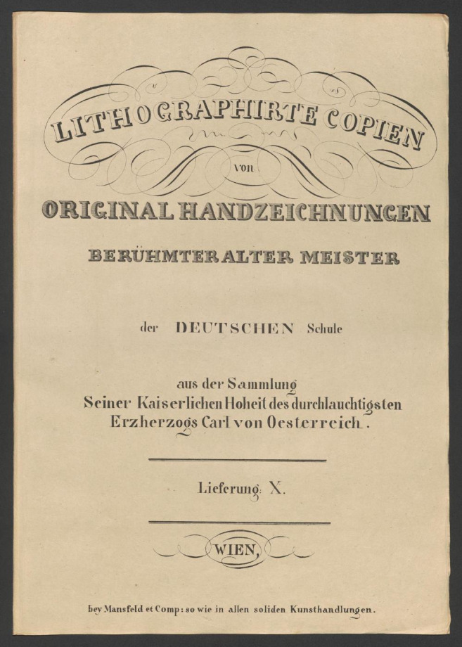 LITHOGRAPHIRTE COPIEN VON ORIGINAL HANDZEICHNUNGEN BERÜHMTER ALTER MEISTER der DEUTSCHEN Schule