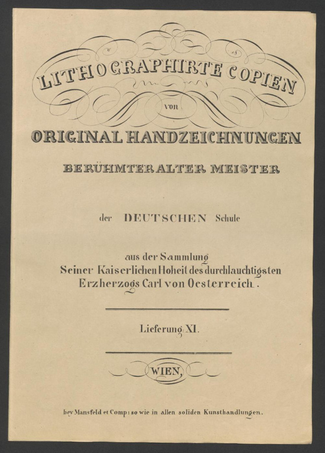 LITHOGRAPHIRTE COPIEN VON ORIGINAL HANDZEICHNUNGEN BERÜHMTER ALTER MEISTER der DEUTSCHEN Schule