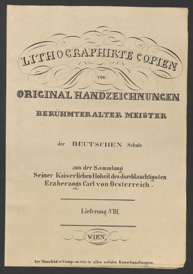 LITHOGRAPHIRTE COPIEN VON ORIGINAL HANDZEICHNUNGEN BERÜHMTER ALTER MEISTER der DEUTSCHEN Schule