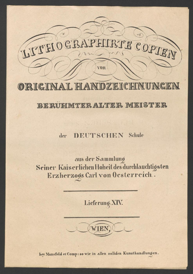 LITHOGRAPHIRTE COPIEN VON ORIGINAL HANDZEICHNUNGEN BERÜHMTER ALTER MEISTER der DEUTSCHEN Schule