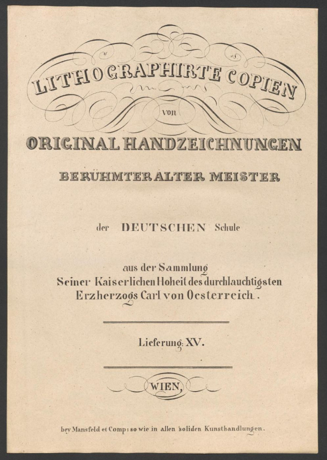 LITHOGRAPHIRTE COPIEN VON ORIGINAL HANDZEICHNUNGEN BERÜHMTER ALTER MEISTER der DEUTSCHEN Schule