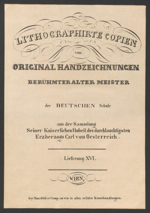 LITHOGRAPHIRTE COPIEN VON ORIGINAL HANDZEICHNUNGEN BERÜHMTER ALTER MEISTER der DEUTSCHEN Schule