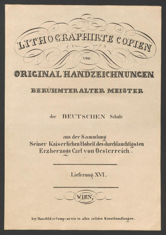 LITHOGRAPHIRTE COPIEN VON ORIGINAL HANDZEICHNUNGEN BERÜHMTER ALTER MEISTER der DEUTSCHEN Schule