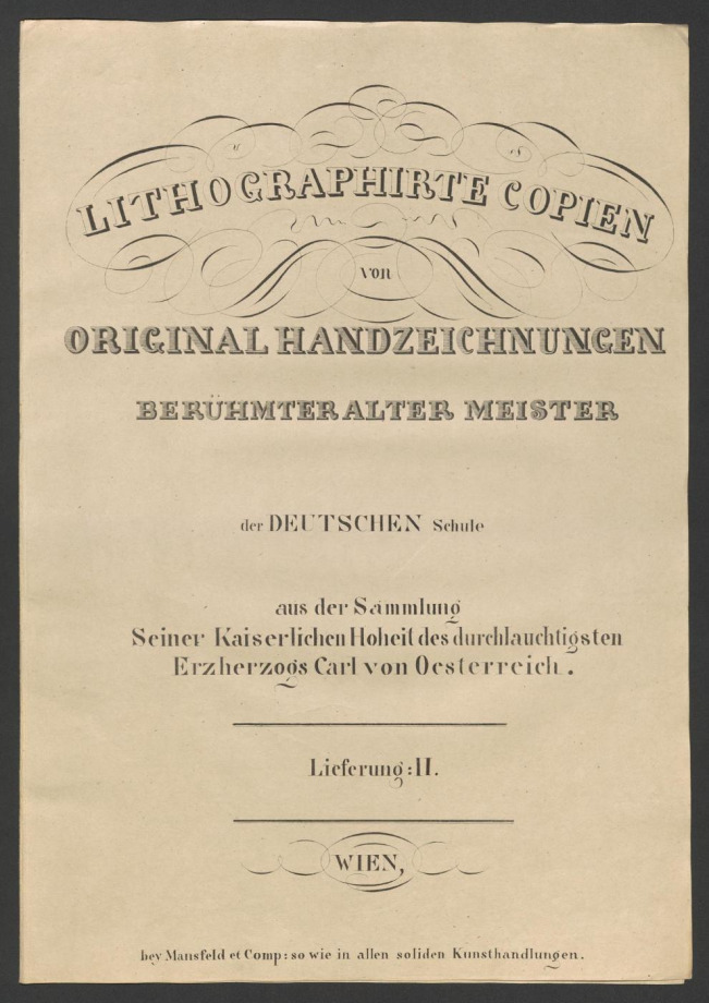 LITHOGRAPHIRTE COPIEN VON ORIGINAL HANDZEICHNUNGEN BERÜHMTER ALTER MEISTER der DEUTSCHEN Schule