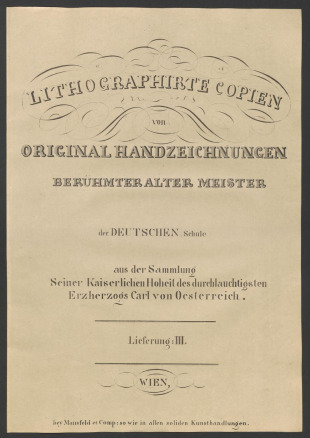 LITHOGRAPHIRTE COPIEN VON ORIGINAL HANDZEICHNUNGEN BERÜHMTER ALTER MEISTER der DEUTSCHEN Schule