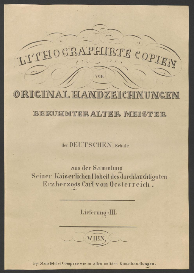 LITHOGRAPHIRTE COPIEN VON ORIGINAL HANDZEICHNUNGEN BERÜHMTER ALTER MEISTER der DEUTSCHEN Schule