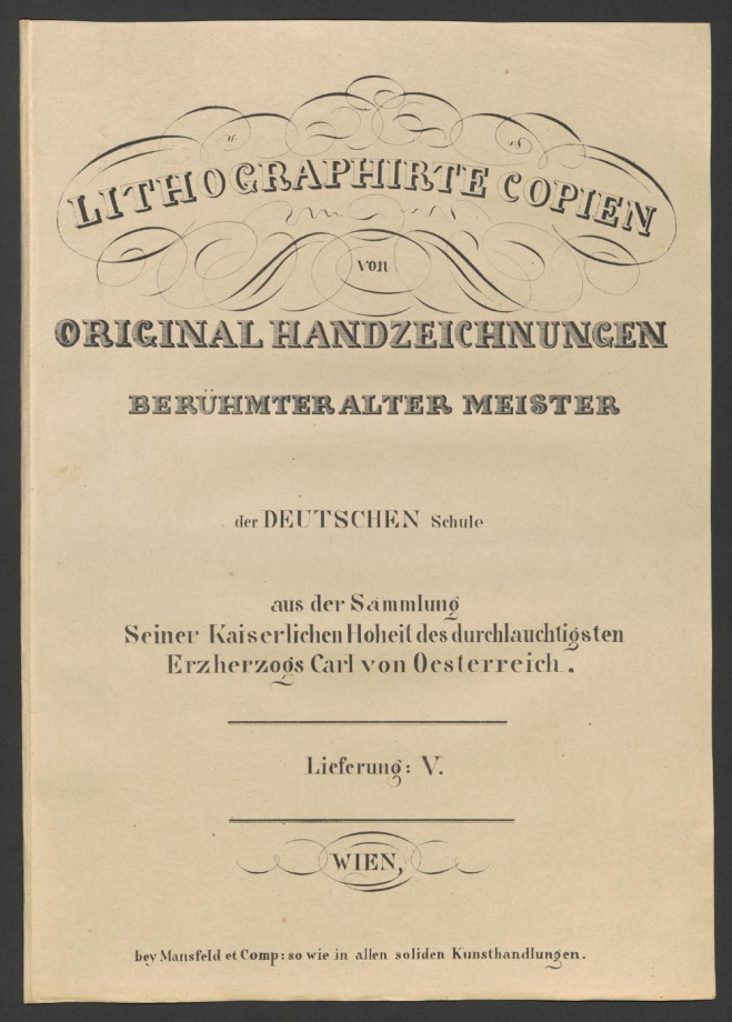 LITHOGRAPHIRTE COPIEN VON ORIGINAL HANDZEICHNUNGEN BERÜHMTER ALTER MEISTER der DEUTSCHEN Schule