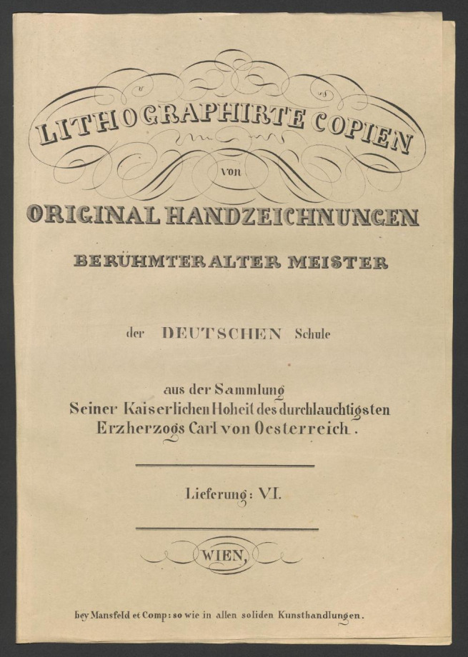 LITHOGRAPHIRTE COPIEN VON ORIGINAL HANDZEICHNUNGEN BERÜHMTER ALTER MEISTER der DEUTSCHEN Schule