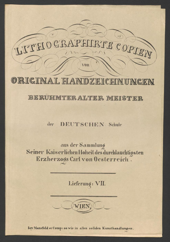 LITHOGRAPHIRTE COPIEN VON ORIGINAL HANDZEICHNUNGEN BERÜHMTER ALTER MEISTER der DEUTSCHEN Schule