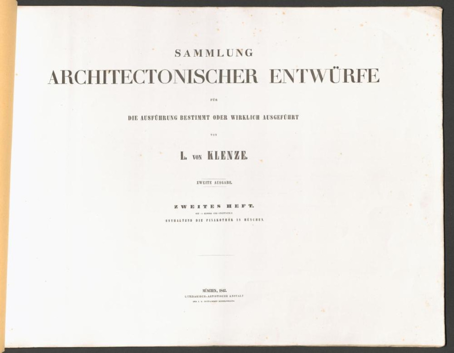 SAMMLUNG ARCHITECTONISCHER ENTWÜRFE