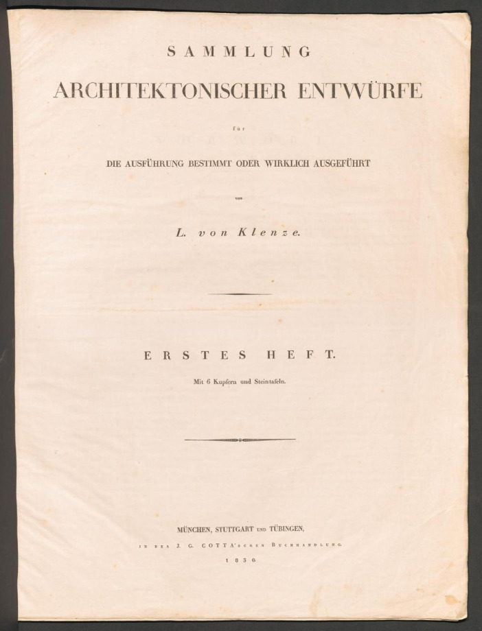 SAMMLUNG Architectonischer-Entwürfe 