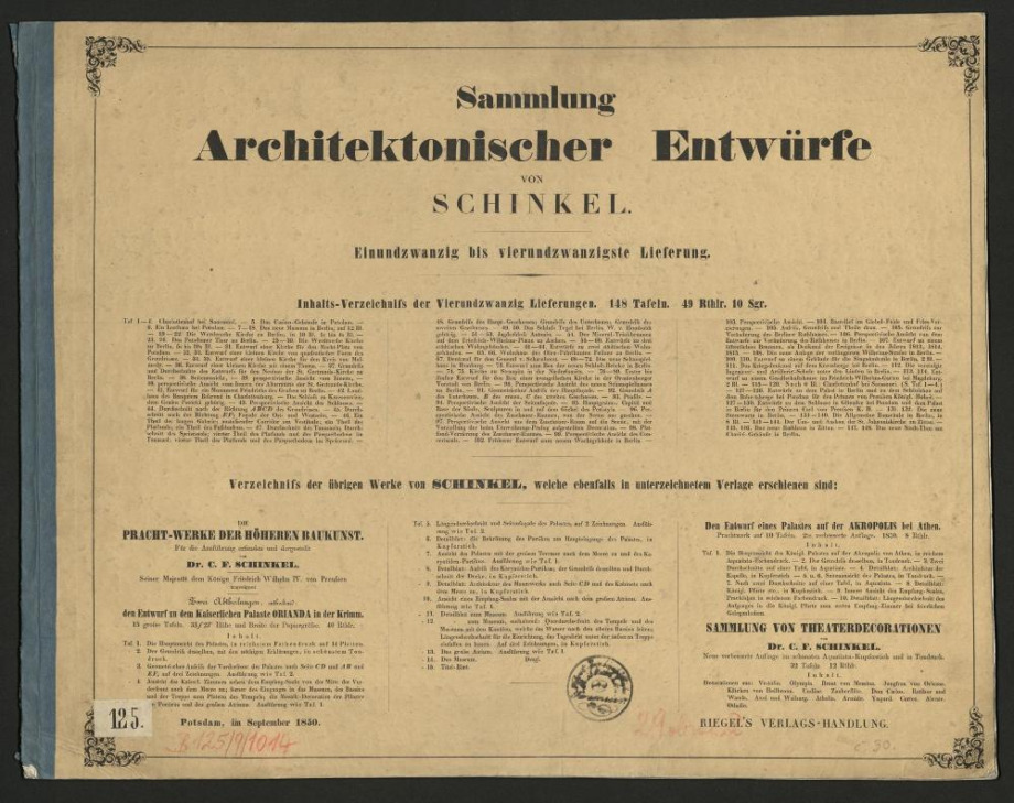 Sammlung Architektonischer Entwürfte.