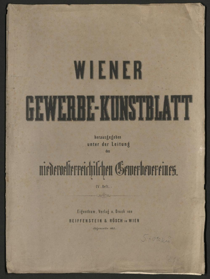 WIENER GEWERBE-KUNSTBLATT.