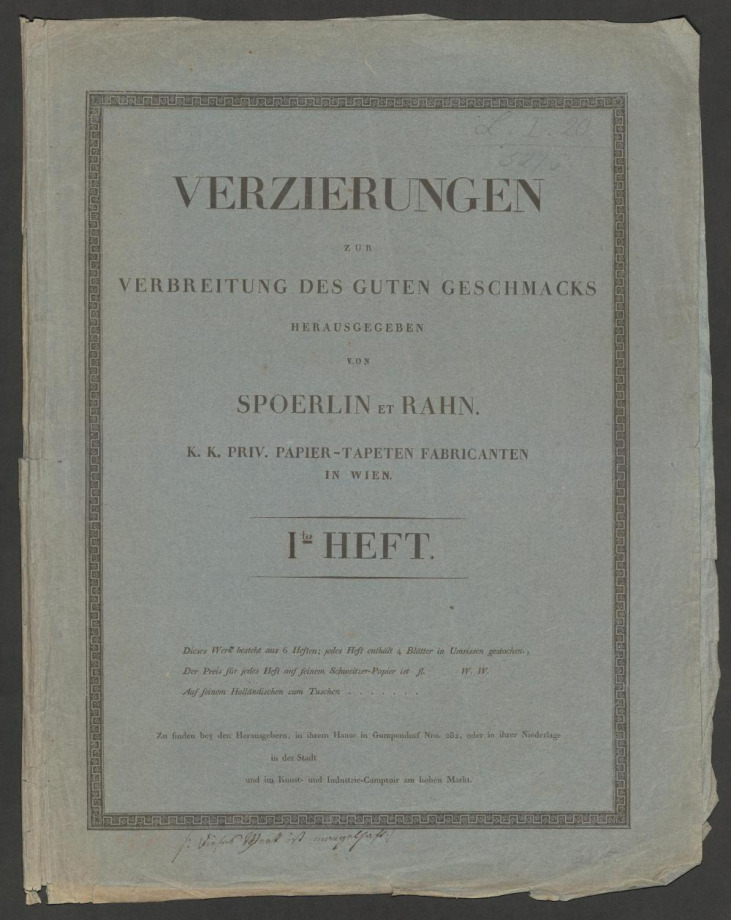 VERZIERUNGEN ZUR VERBREITUNG DES GUTEN GESCHMACKS.