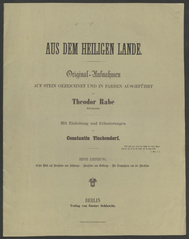 AUS DEM HEILIGEN LANDE