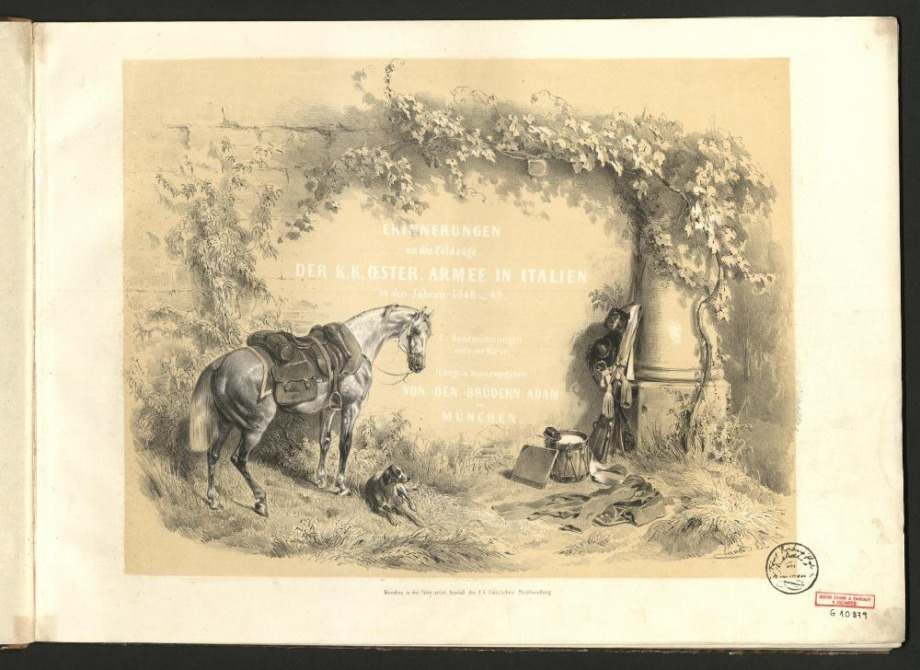ERINNERUNGEN an die Feldzüge DER K[AYSERLICH] K[ÖNIGLICHEN] OESTER[REICHISCHEN] ARMEE IN ITALIEN in den Jahren 1848-49