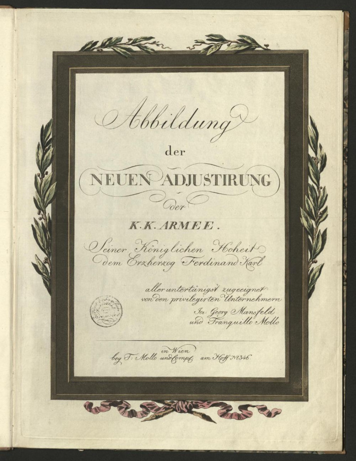 Abildung der NEUEN ADJUSTIRUNG der Kaiserlich-Königliche ARMEE.