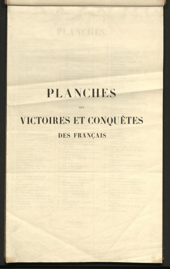 PLANCHES DES VICTOIRES ET CONQUÊTES DES FRANÇAIS