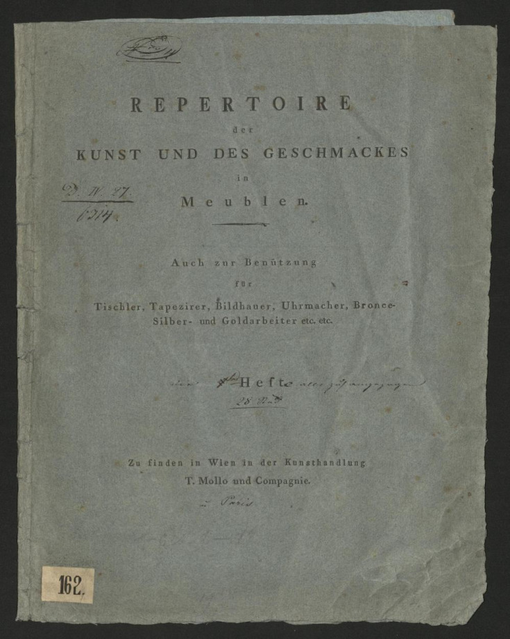 REPERTOIRE der KUNST UND DES GESCHMACKES in Meublen