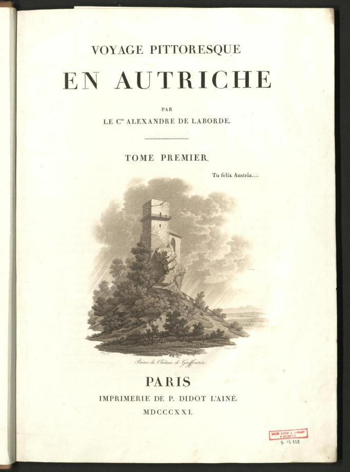 VOYAGE PITTORESQUE EN AUTRICHE.