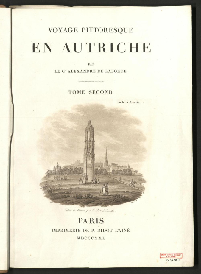 VOYAGE PITTORESQUE EN AUTRICHE.