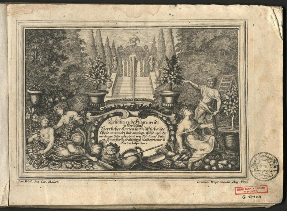 Erlustierende Augenweide in Vorstellung Herrlicher Garten und Lustgebaüde 