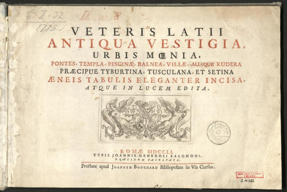 VETERIS LATII ANTIQUA VESTIGIA
