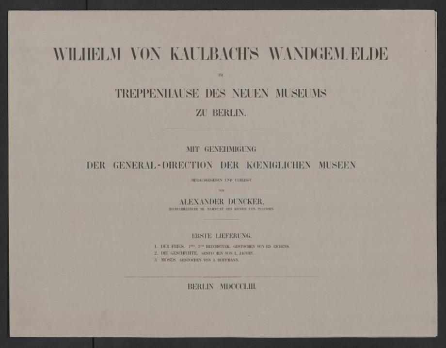 WILHELM VON KAULBACH'S WANDGEMAELDE IM TREPPENHAUSE DES NEUEN MUSEUMS ZU BERLIN