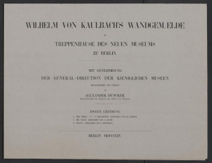 WILHELM VON KAULBACH'S WANDGEMAELDE IM TREPPENHAUSE DES NEUEN MUSEUMS ZU BERLIN