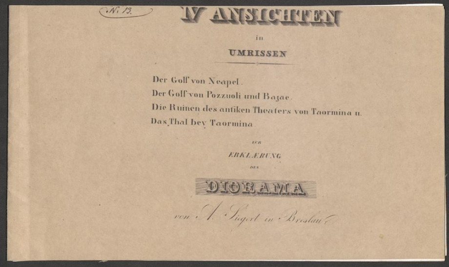 IV. ANSICHTEN in UMRISSEN